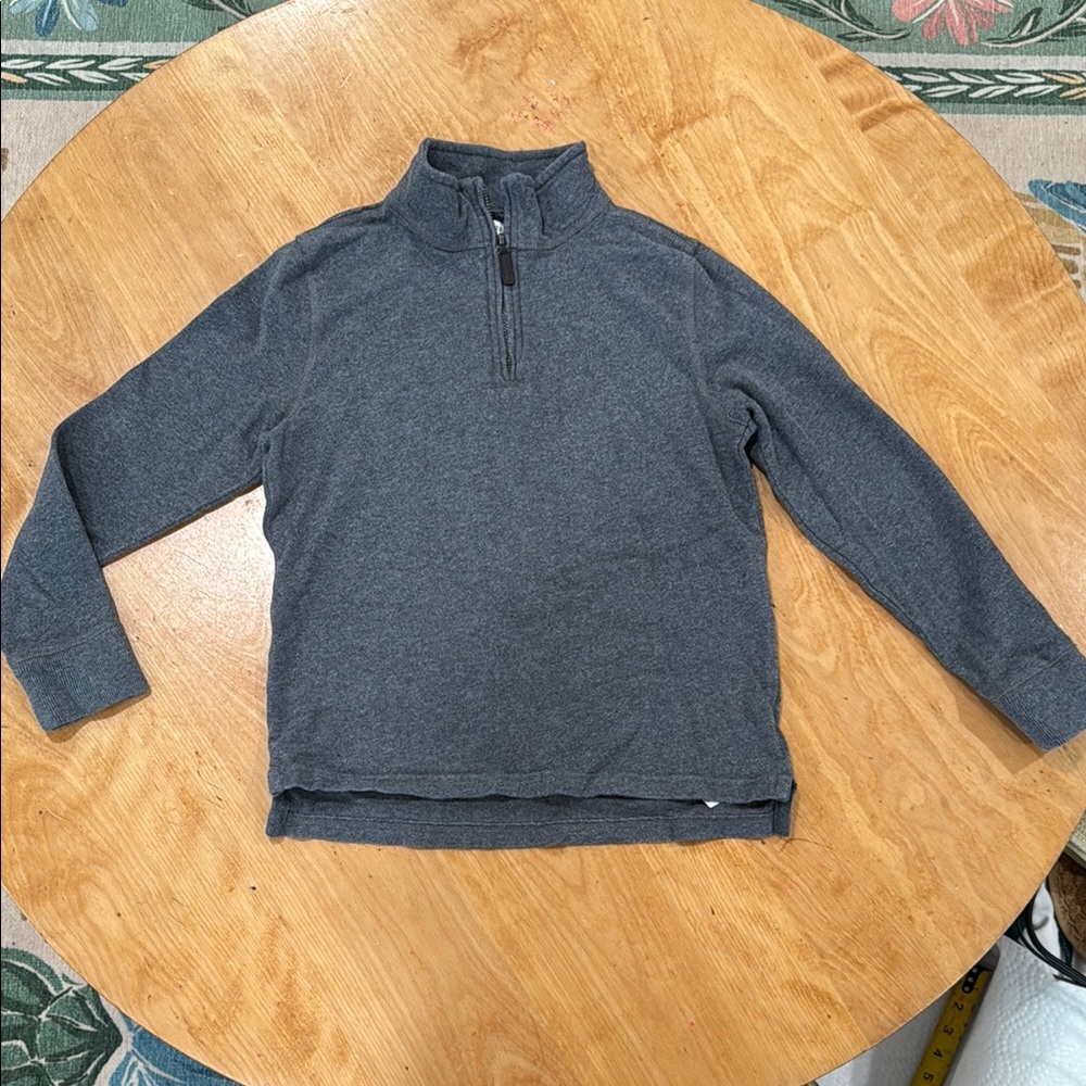 Boys J. Crew Gray Quarter-Zip Sweater